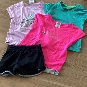 Vibrant Athletic Wear in Teal, Pink, Purple and Black
